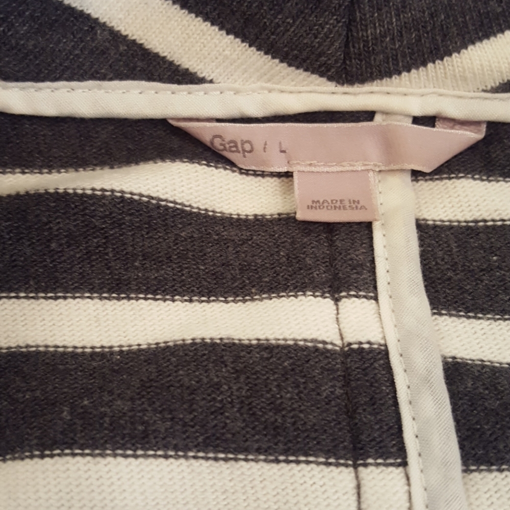 GAP Asymmetric Knit Moto Jacket Sz L - Picture 5 of 9